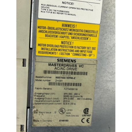 SIEMENS 6SE7022-1EP60